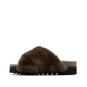 NEW ROAM women's cloud slide in brown